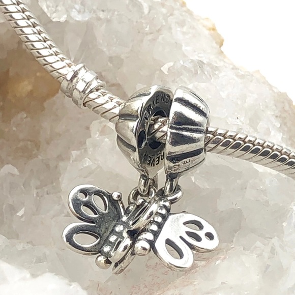 Pandora Retired Friends Forever Butterfly 🦋 Charms Set 790531 - Picture 1 of 4